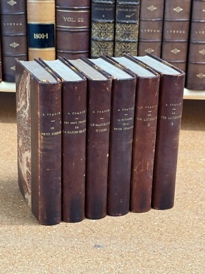 BROWN Antique Leather 6 Book Set - Design / Staging / Collecting *Item33*-image