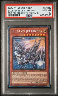 2024 PSA 10 YUGIOH 25TH 1ST ED COLLECTORS RARE BLUE EYES JET DRAGON 💫-image