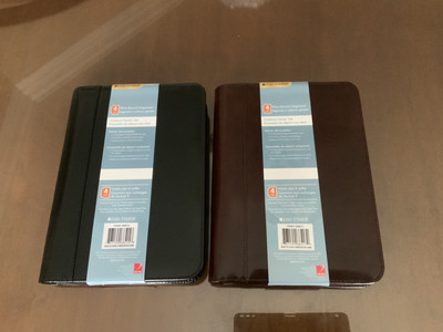 Day-Timer Wire-Bound Leather Organizer System Agenda Burgundy & Black (set of 2)-image