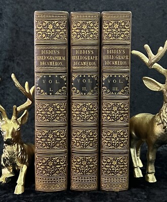 1817 DIBDIN Bibliomania ILLUMINATED MANUSCRIPTS Fine Binding LUXURY SET Rare-image