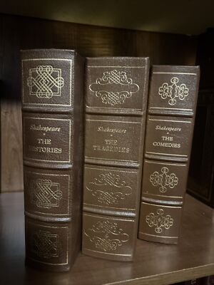 Easton Press Shakespeare 3 volume set The Histories Comedies Tragedies Leather-image