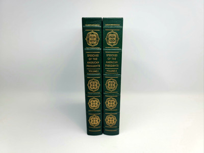 Easton Press SPEECHES OF THE AMERICAN PRESIDENTS 2 Vols Leather Podell & Anzovin-image