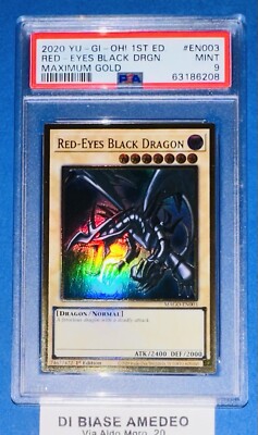 PSA 9 Red-Eyes Black Dragon MAGO-EN003 Maximum Gold Tin/Caddy with English-image