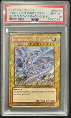 2017 YuGiOh BLUE-EYES WHITE DRAGON DSOD MOVIE PACK GOLD EDITION PSA 10! ENGLISH-image