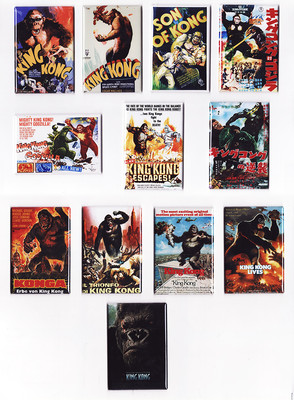KING KONG MOVIE POSTER MAGNETS (one sheet lives godzilla escapes 1933 2005 print-image