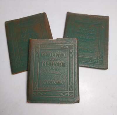 Stevenson Jekyll Hyde Childs Garden Verses Mill Little Leather Library Book Set-image