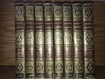 LEATHER Set; WORKS WILLIAM SHAKESPEARE! Complete ORIGINAL BINDINGS! 1823-image