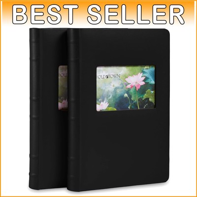 Classic Bonded Leather Photo Albums - 2-Pack, 9.5x13 Inches for 300 Photos-image