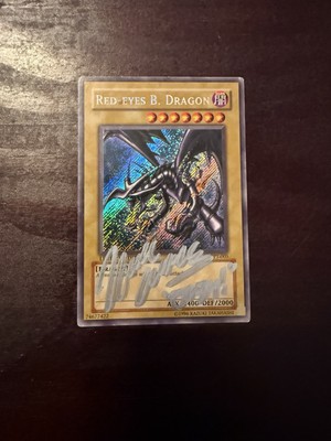 Signed Wayne Grayson Red-Eyes B. Dragon (BPT-005) | Joey Wheeler Voice Actor-image