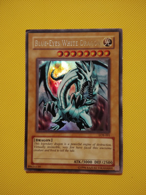 YuGiOh Legend Of Blue Eyes White Dragon Unlimited #LOB-001 LP-image