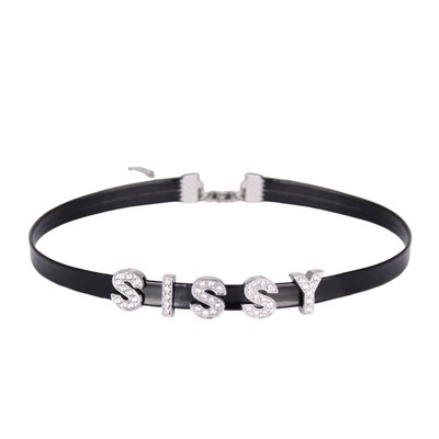 Collar Sissy DIY MASTER BDSM Gifts Customized Pu Leather Necklace Choker OWNER-image