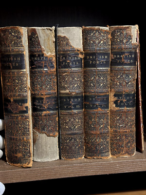 POETICAL WORKS OF LORD BYRON British Poets Riverside Ed 5 Vol Set 1860s LEATHER-image