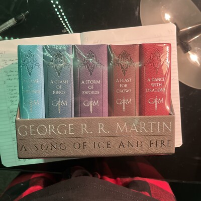 Game of Thrones by George Martin Sealed Leather Cloth Song Ice Fire Box Set -image