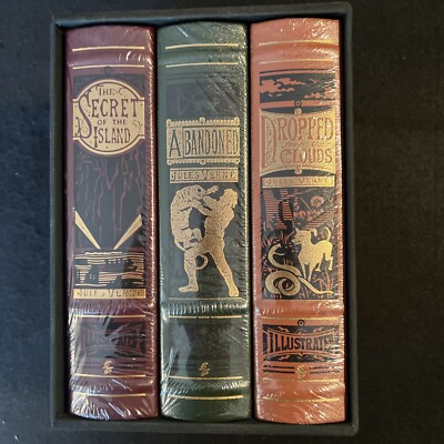 The Mysterious Island Easton Press Deluxe Limited Edition 3 Book set of only 400-image