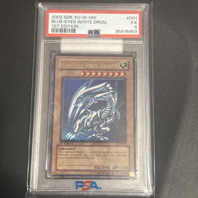 PSA 5 Blue-Eyes White Dragon Starter Deck Kaiba 1st Edition SDK-001 Yu-Gi-Oh!-image