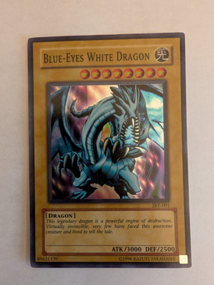 Yugioh Blue-Eyes White Dragon SKE-001 Super Rare Near Mint/Lightly Played-image