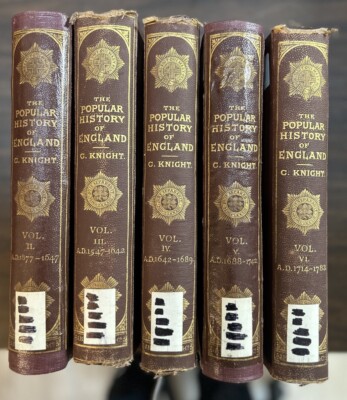 POPULAR HISTORY OF ENGLAND, Charles Knight, volumes 2-6, Illustrated-image