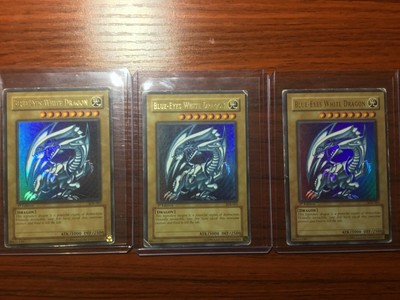 Yu-Gi-Oh! 2002 Trio Blue-Eyes White Dragon SDK-001 NA 1st Edition-image