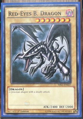 Yu-Gi-Oh! Red-Eyes Black Dragon - 1st Edition - MIL1-EN027-image
