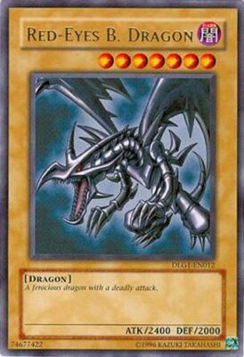 Yugioh! LP Red-Eyes B. Dragon - DLG1-EN012 - Rare - Unlimited Edition Lightly Pl-image