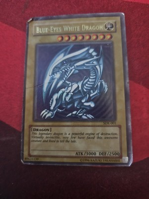 BLUE EYES WHITE DRAGON - SDK-001 ORIGINAL (HEAVILY PLAYED) YUGIOH!-image