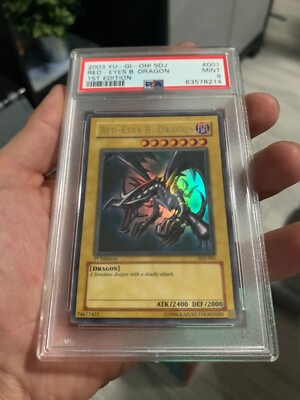 YuGiOh SDJ-001 - Red-Eyes B. Dragon - MINT - 1st Edition - PSA 9 - Ultra Rare!-image