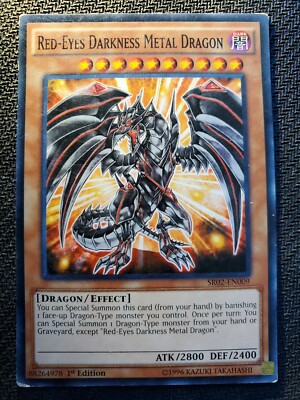 Red-Eyes Darkness Metal Dragon SR02-EN009 1st  Light Play LP Yu-Gi-Oh! DNA GAMES-image