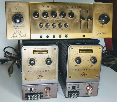 FISHER 80AZ MONO TUBE AMPS & 80C Preamp -Serviced & Working But Sold As-is. -image