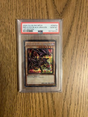 2024 YU-GI-OH! MP24-25TH ANV TIN: DUELING MIRRORS RED-EYES BLACK DRAGON PSA 10-image