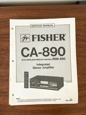 Fisher CA-890 Amplifier Service Manual *Original*-image