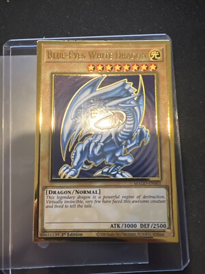 Blue-Eyes White Dragon - MAGO-EN001 - 1st ED - Error Print No Holo/Foil misprint-image