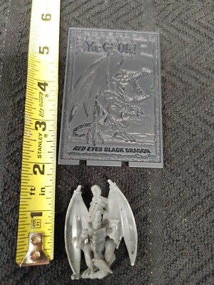 Yu-Gi-Oh Red Eyes Black Dragon 1996 Mattel MINI Figure Takahashi with card PVC-image
