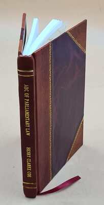 A B C Of Parliamentary Law 1921 [Leather Bound]-image