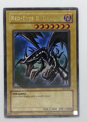 YUGIOH! Red-Eyes B. Dragon - SDJ-001 - Ultra Rare - Unlimited Edition MP-image