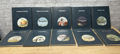 The Epic of Flight Time-Life Book Planes Aviation Leatherette Complete Set of 10-image
