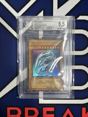 BLUE-EYES WHITE DRAGON YU-GI-OH YUGIOH ULTRA RARE 1ST EDITION SDK-001 BGS 6.5-image