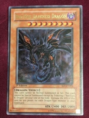 Red-Eyes Darkness Dragon. 1st Edition. SD1-EN001. Ultra Rare. Yu-Gi-Oh! -image