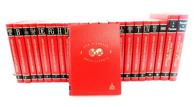 1990 NEW STANDARD ENCYCLOPEDIA Complete 22 Volume Set Hardback Books Lot-image