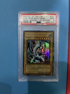 1st Edition Blue-Eyes White Dragon LOB-001 - Asian English - PSA 9 MINT-image