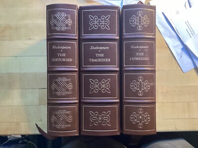 Easton Press Shakespeare Comedies Tragedies Histories Leather-bound 3 Volume Set-image