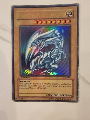 Blue Eyes White Dragon 1st Edition SDK-001 Asian English Version - Yugioh Card-image