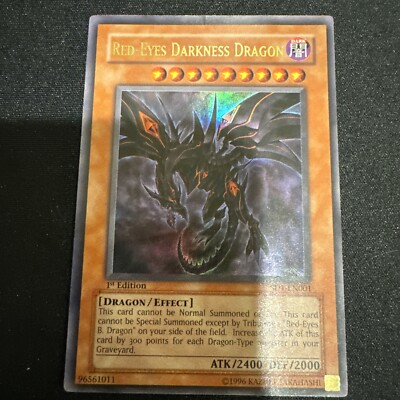 🔥 YUGIOH • RED-EYES DARKNESS DRAGON • ULTRA RARE • SD1-EN001 • 1st • NM 🔥-image