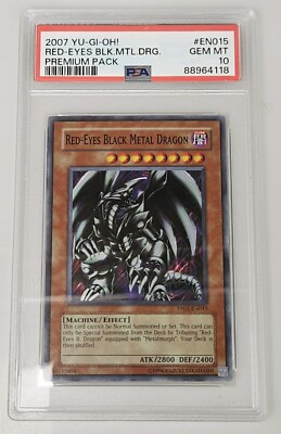 2007 Yu-Gi-Oh! Red-Eyes Black Metal Dragon Super Rare PP01-EN015 PSA 10 Gem Mint-image