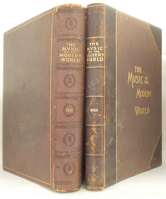ANTIQUE MUSIC OF THE MODERN WORLD ~ ANTON SEIDL ~ 2 VOLUME SET ~ LEATHER BOUND-image