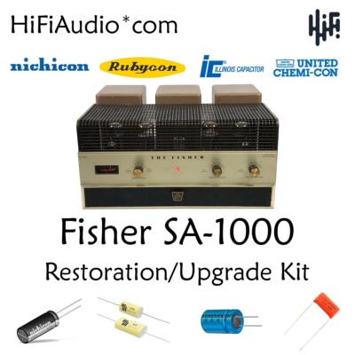 Fisher SA1000 amplifier restoration recap repair service rebuild kit capacitor-image