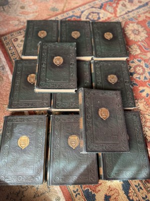 RARE The Source Book Encyclopedia 1929 COMPLETE SET Vintage Green Leather Bound-image