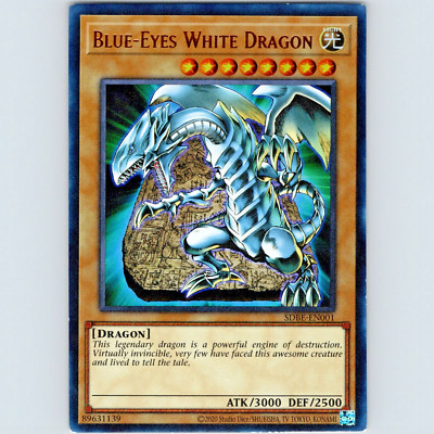Yugioh Blue-Eyes White Dragon SDBE-EN001 Unlimited Ultra Rare Holo - LP-image