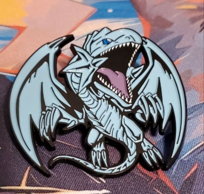 Blue Eyes White Dragon Yugioh Enamel Pin (Choose from 2 Variations)-image