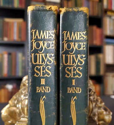 James Joyce ULYSSES 1930 German Edition Leather 2 Vol. Set *UNCUT PAGES* Rare-image