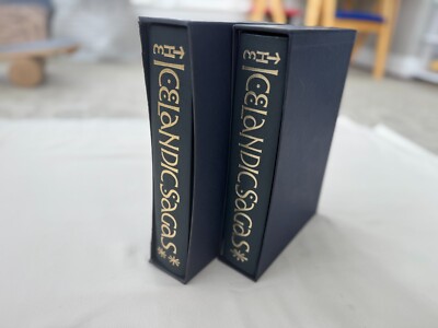 FOLIO SOCIETY 2Vol Set Icelandic Sagas 2002 1ST Printing Magnus Magnusson RARE!-image